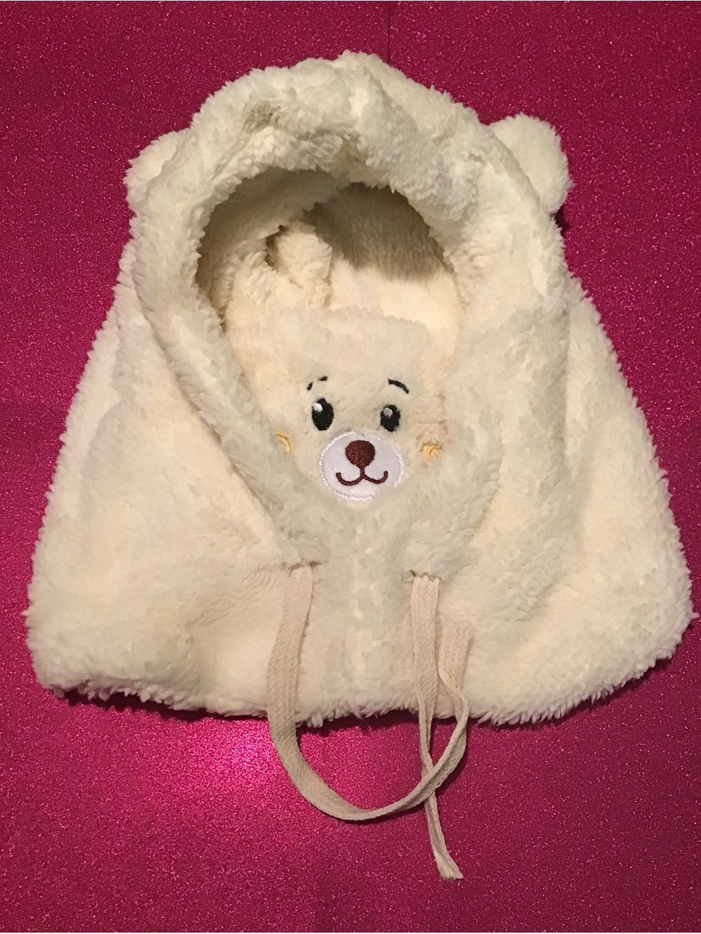 Fluffy Bear Hood Hat with Ears